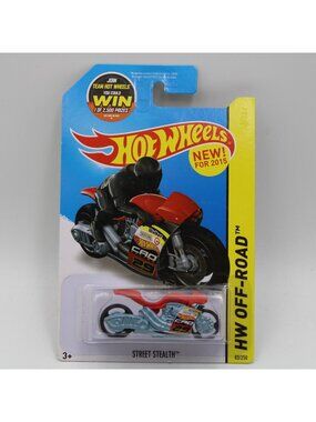 Hot Wheels Street Stealth New For 2015 Red HW Off-Road 83/250 Street Bike
